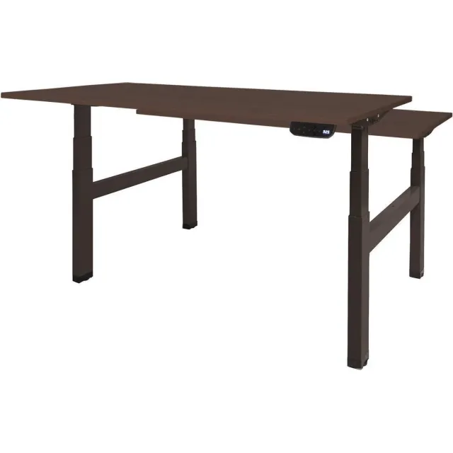 Schaffenburg Zit Sta Bureau - Duo Elektrisch 180x80 logan -zwart frame Zwart (RAL9005)/Logan eiken