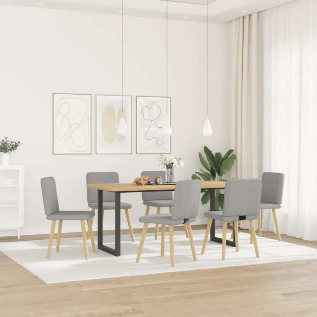 vidaXL Eetkamerstoelen 6 st stof wolk grijs, foto 2