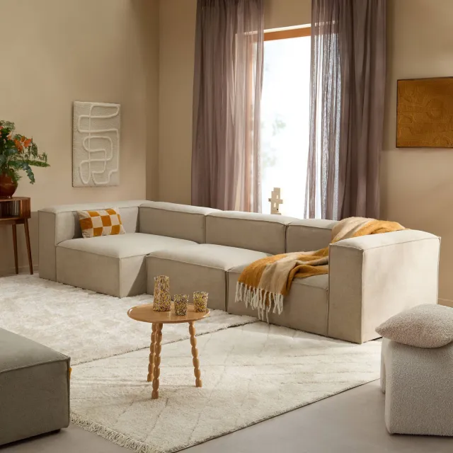 NOUS Living hoekbank links Igor - beige, foto 2