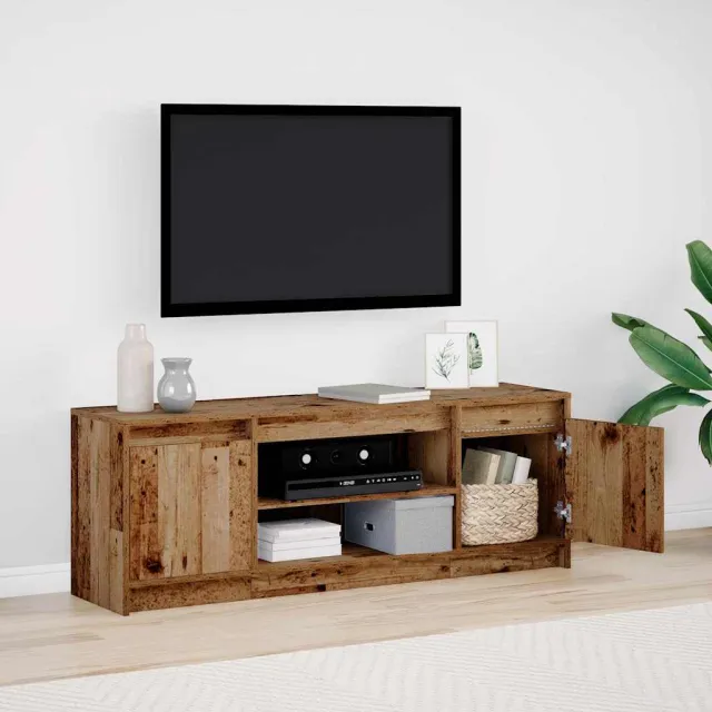 vidaXL TV Eenheden 139,5 x 34 x 50 cm Bruin Bewerkt hout, foto 2