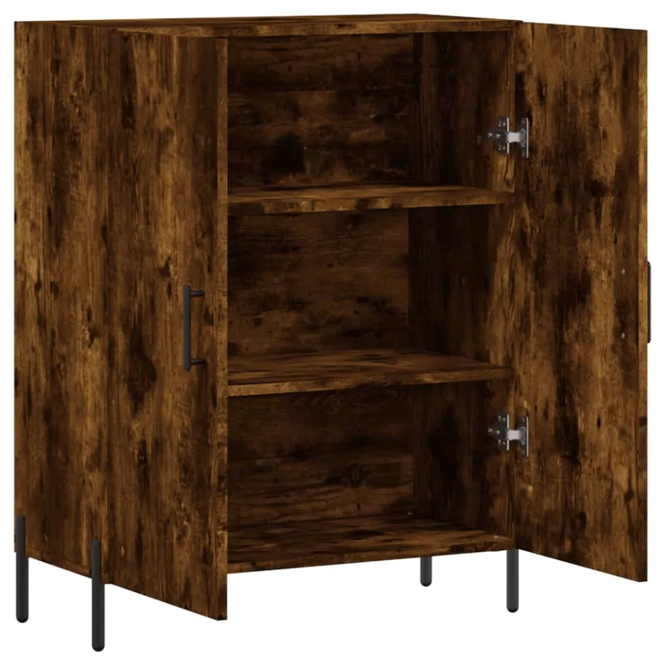 vidaXL Dressoir 69,5x34x90 cm bewerkt hout gerookt eikenkleurig, foto 4