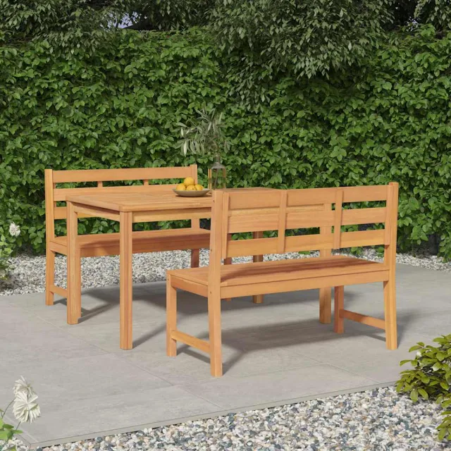 vidaXL 3-delige Tuinset massief teakhout bruin, foto 2