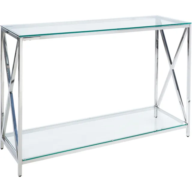 Beliani AUDET - Sidetable - Zilver - Veiligheidsglas