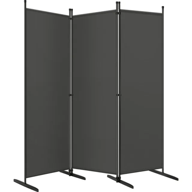 KTN® Kamerscherm met 3 Panelen - Scheidingswand - Privacy scherm - Opvouwbaar - Voor Binnen en Buiten - Zonnescherm - Zwart - 167x177 cm