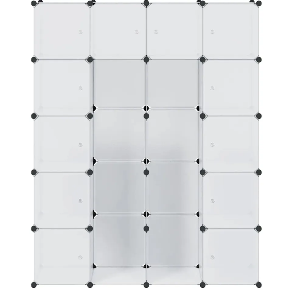 vidaXL Modulaire kast met 14 compartimenten wit 37 x 146 x 180,5 cm, foto 4