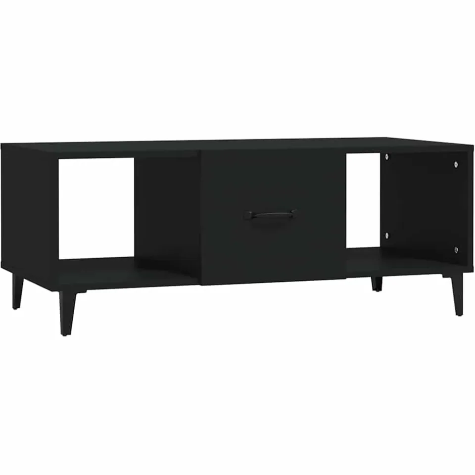 vidaXL Salontafel 102x50x40 cm bewerkt hout zwart