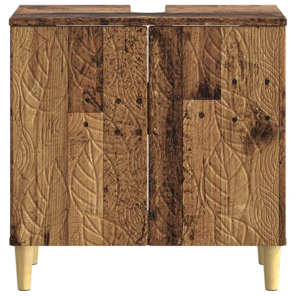 vidaXL Badkamer wastafelkast DELFT Oud hout 59,5 x 31,5 x 59 cm bruin, foto 4