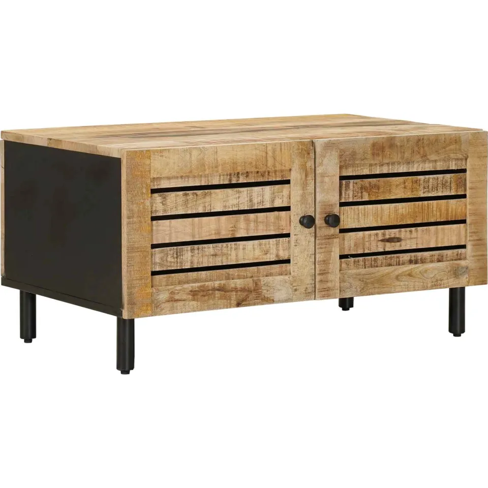 vidaXL Salontafel Naturel 80 x 50 x 40 cm Massief Mango Hout, foto 3