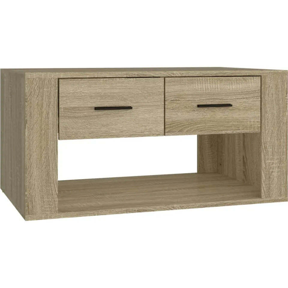 vidaXL Salontafel 80x50x40 cm bewerkt hout sonoma eikenkleurig Bruin