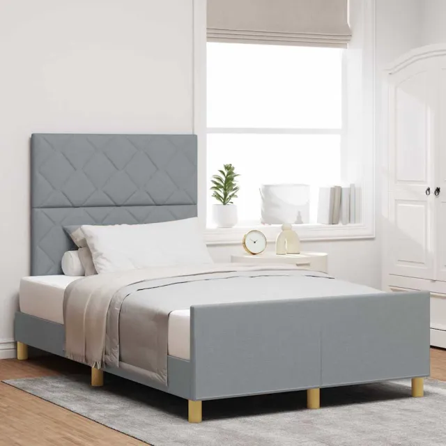 vidaXL Bedframe met hoofdeinde Taupe 120 x 200 cm Stof
