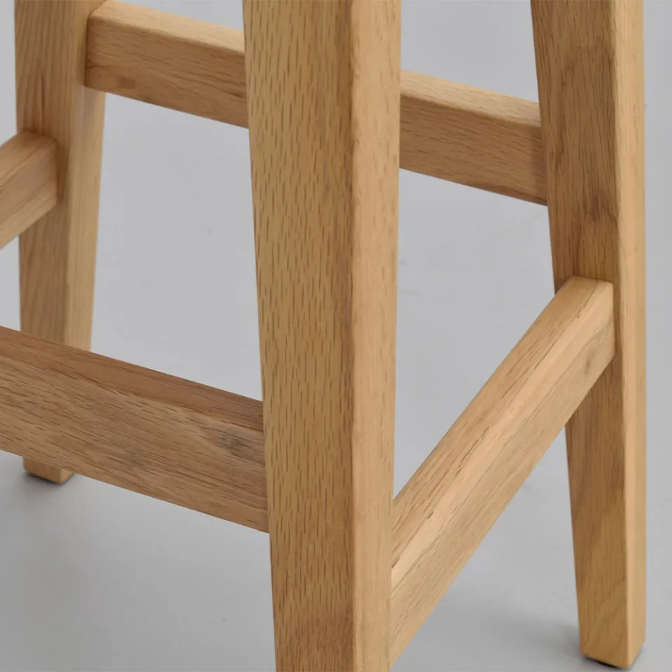 Rowico Home Austin houten barkruk naturel - 65 cm - set van 2, foto 5