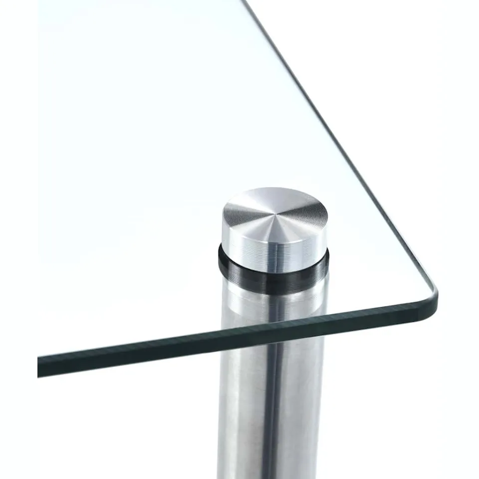 vidaXL Kastje 3-laags 40x40x67 cm gehard glas transparant transparent, foto 4
