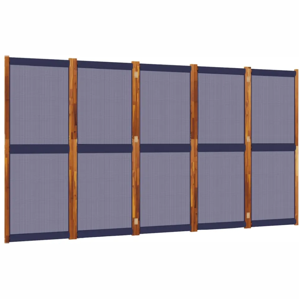vidaXL Kamerscherm met 5 panelen 350x180 cm donkerblauw blauw, foto 3