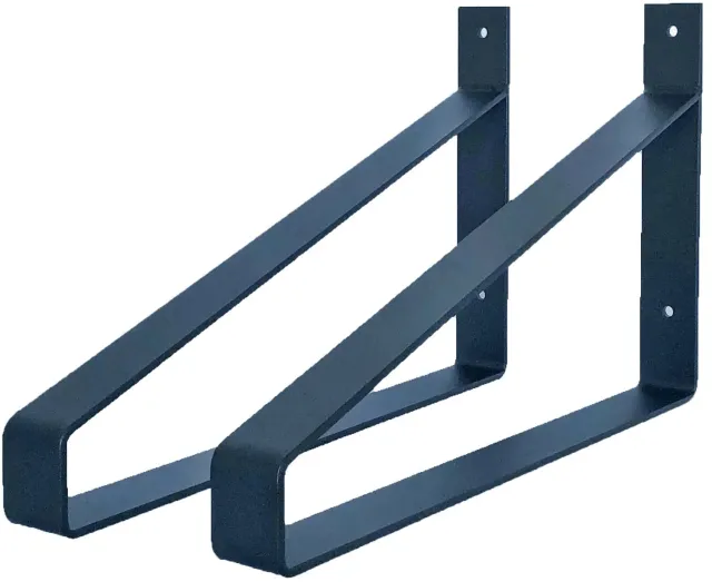 Wovar Plankdrager Zwart Industrieel 40 x 25 cm | Set 2 Stuks ZwartZwart