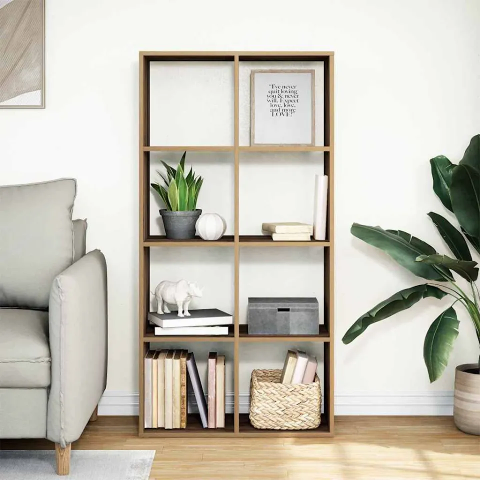 vidaXL Kamerscherm / boekenkast 69,5x29x137,5 cm hout artisanaal eiken, foto 4