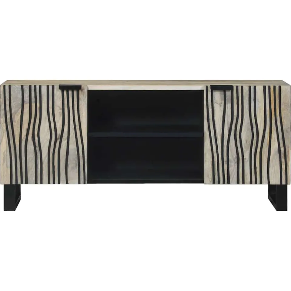 vidaXL TV Eenheden 105 x 33 x 46 cm Wit Bewerkt hout, foto 3