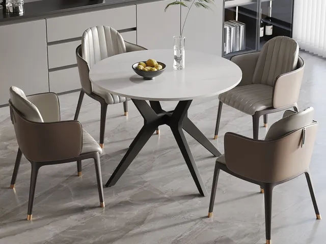 Mobistoxx APOLIRI ronde eettafel 110 cm glazend wit