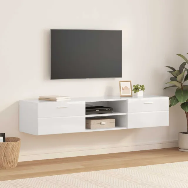 vidaXL Tv-meubel FLORIN 150 x 39 x 30 cm Betongrijs Bewerkt hout