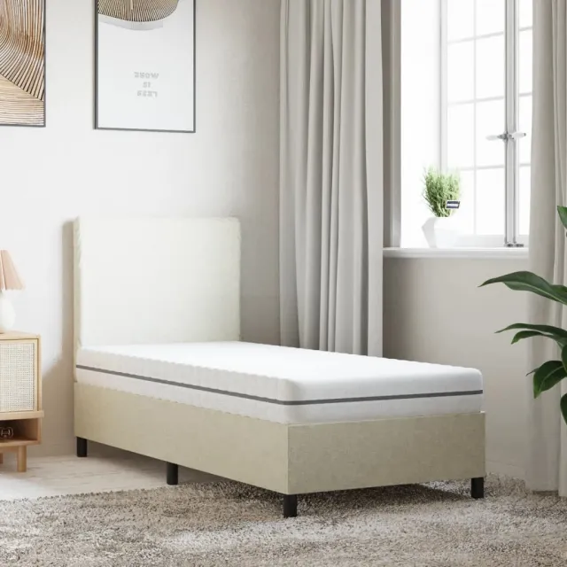 vidaXL Schuimmatras middelzacht 90x190 cm Single Size wit