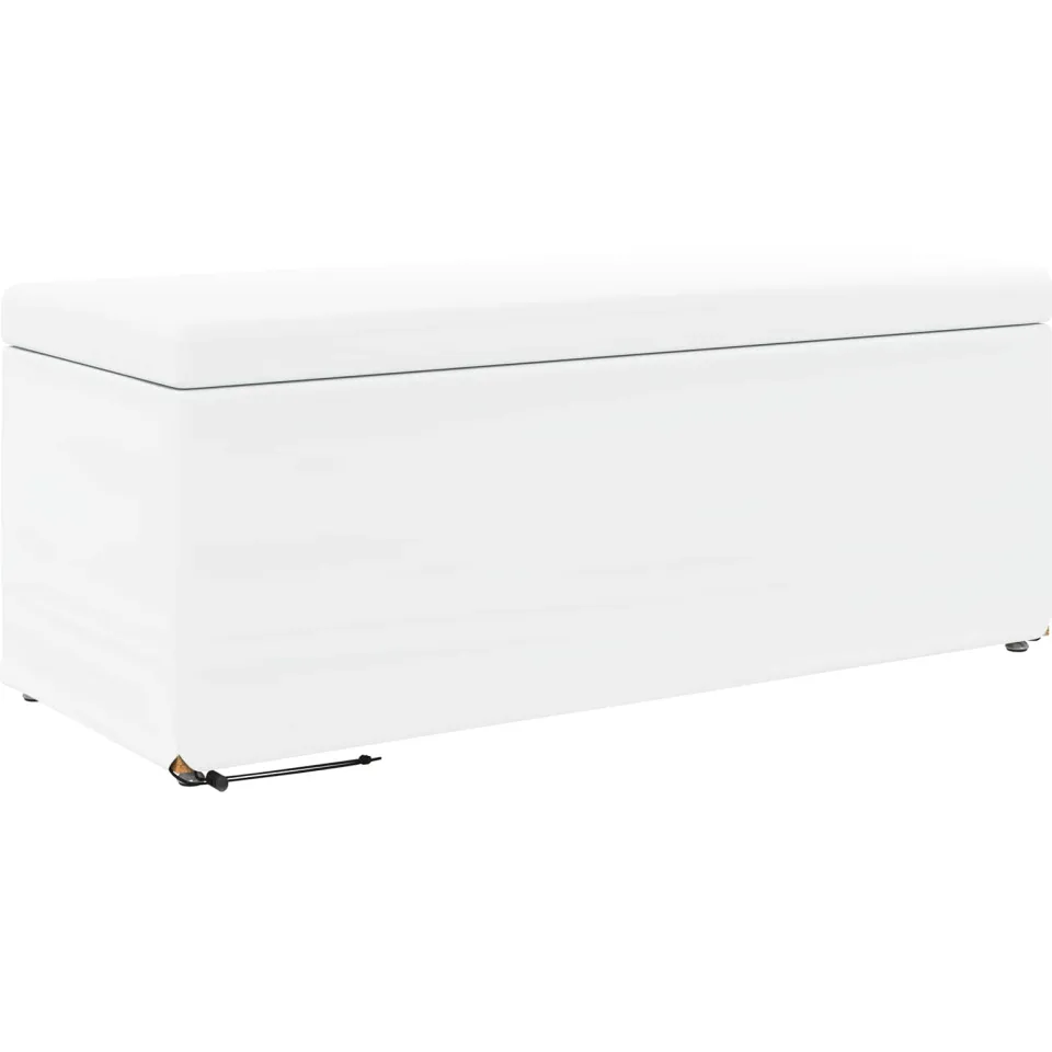 vidaXL Kruk Wit 101 x 41 x 40 cm Nepleer en Gefabriceerd Hout