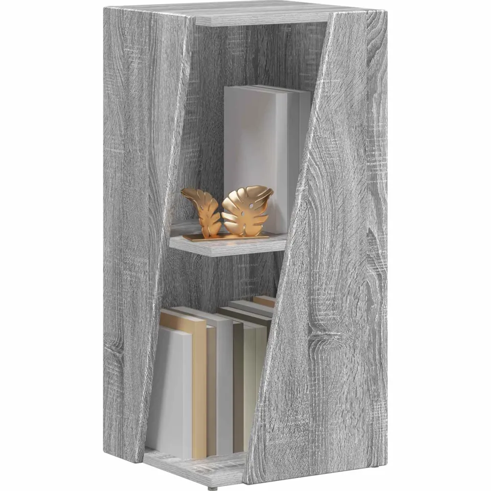 vidaXL Zijplank 33 x 32 x 70,5 cm Bewerkt hout Grijs Sonoma, foto 3