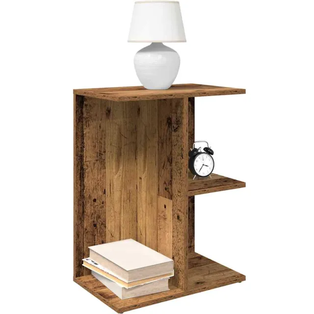 vidaXL Nachtkastjes 2 st 46,5x29x61 cm bewerkt hout oud houtkleurig Bruin