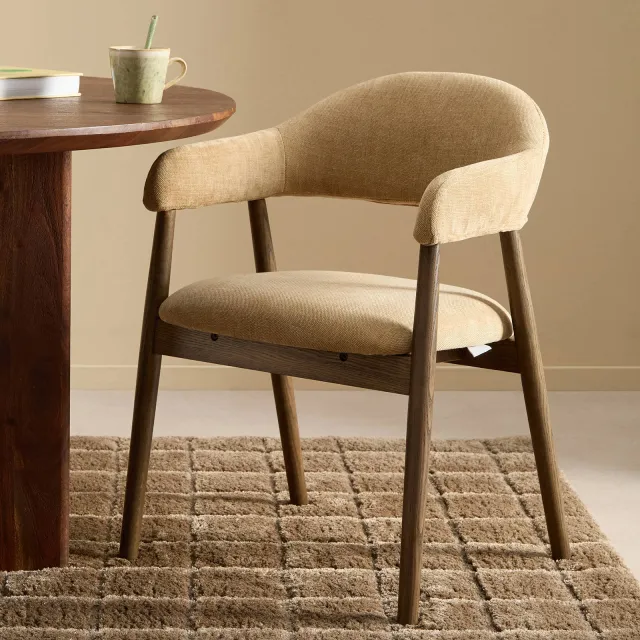 NOUS Living eetkamerstoel Myra beige, foto 2