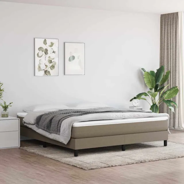 vidaXL Pocketveringmatras medium 180x200x20 cm stof taupe