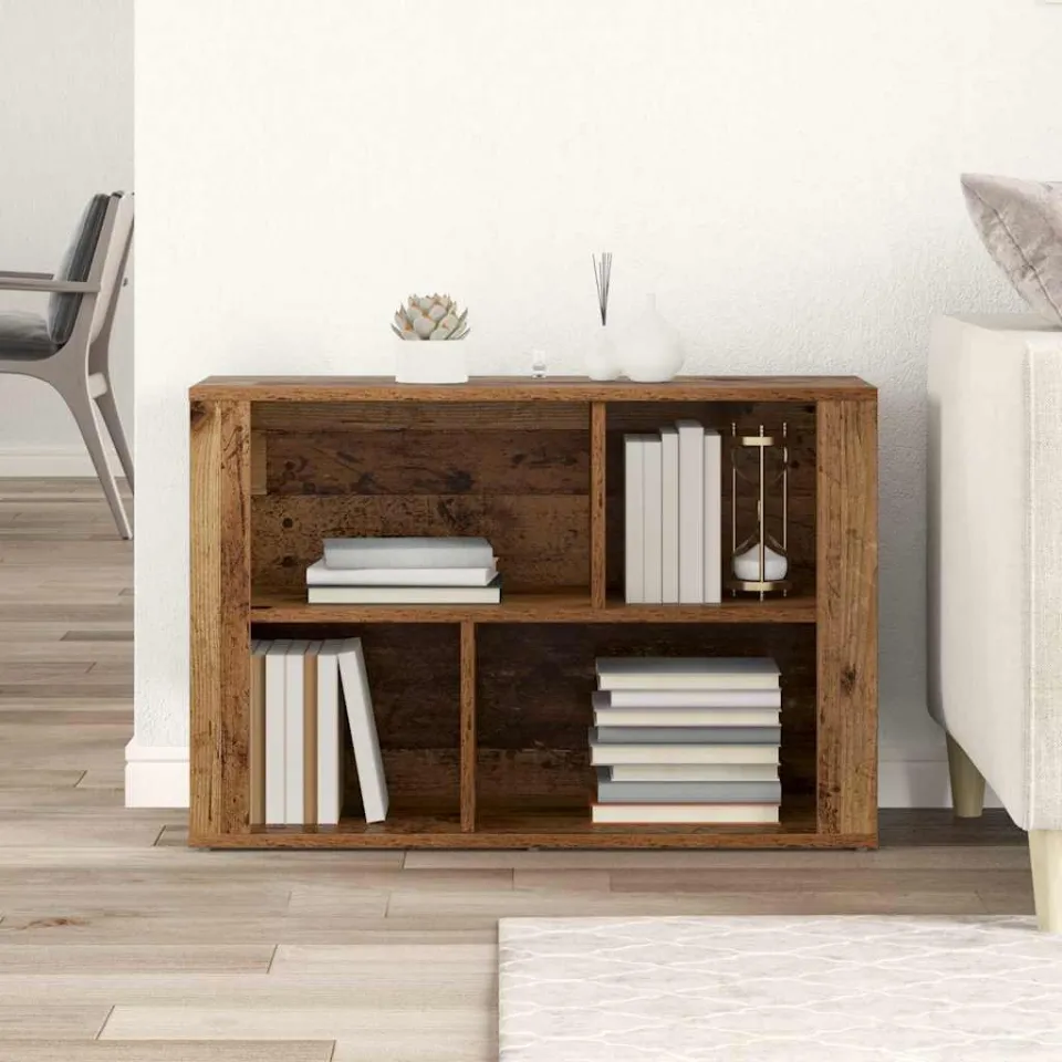 vidaXL Dressoir Oud Hout 80 x 30 x 53 cm Bewerkt hout bruin, foto 4