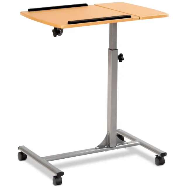 GranMaison Laptoptafel op Wielen - Bedtafeltje - Bijzettafel - Lichtgrijs