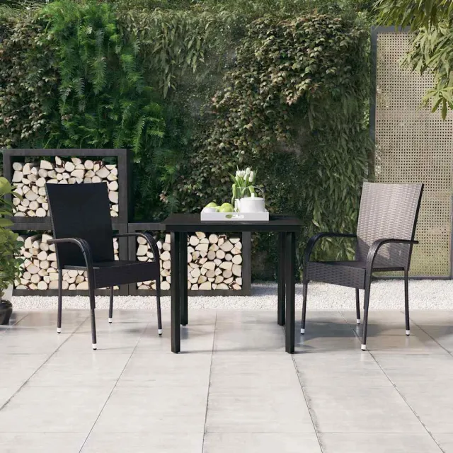 vidaXL 3-delige Tuinset zwart, foto 2