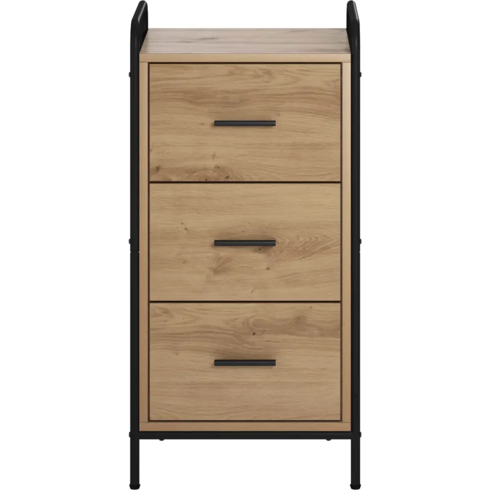vidaXL Dressoir Artisanaal eiken 97 x 33 x 81 cm Bewerkt hout, foto 4