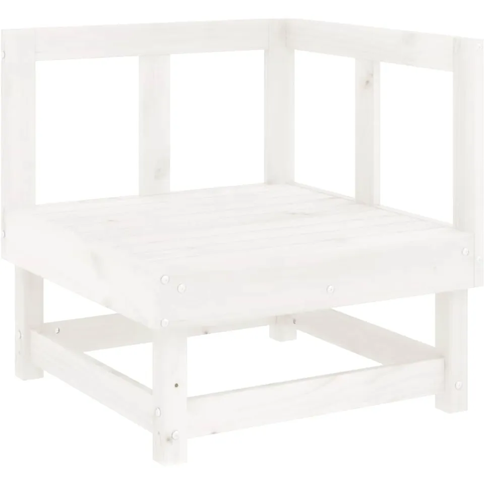 vidaXL 8-delige Loungeset massief grenenhout wit