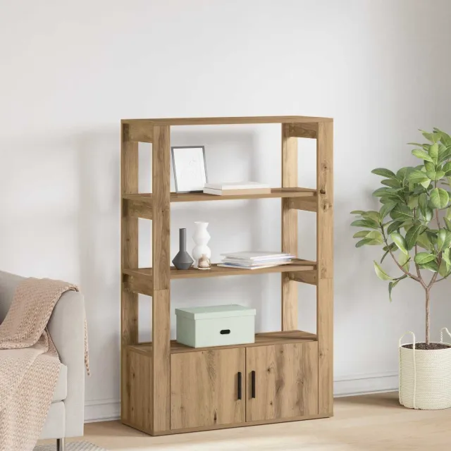 vidaXL Dressoir artisanaal eikenkleurig 30 x 80 x 119,5 cm Bruin