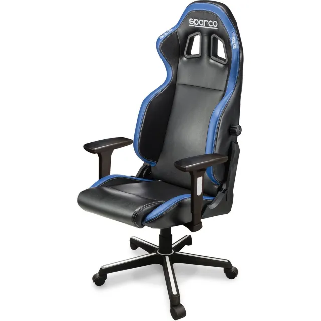 SPARCO Icon Gamestoel en Bureaustoel - Replica Sportstoel met Lendensteun en 2D Armleuningen - Zwart/Rood