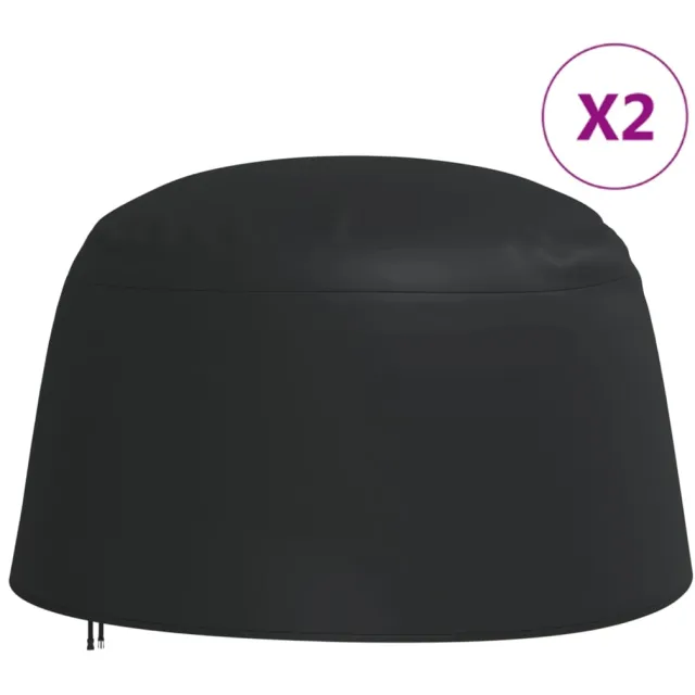 vidaXL Hoezen voor hangende ei-stoel 2 Ø 190x115 cm 420D oxford zwart
