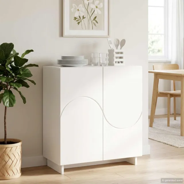 vidaXL Dressoir Wit 67 x 34,5 x 75 cm Bewerkt hout