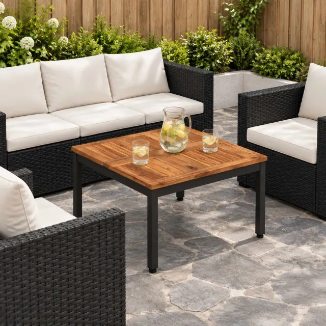 vidaXL Salontafel NAARDEN Naturel en Zwart 60 x 60,5 x 36 cm, foto 2