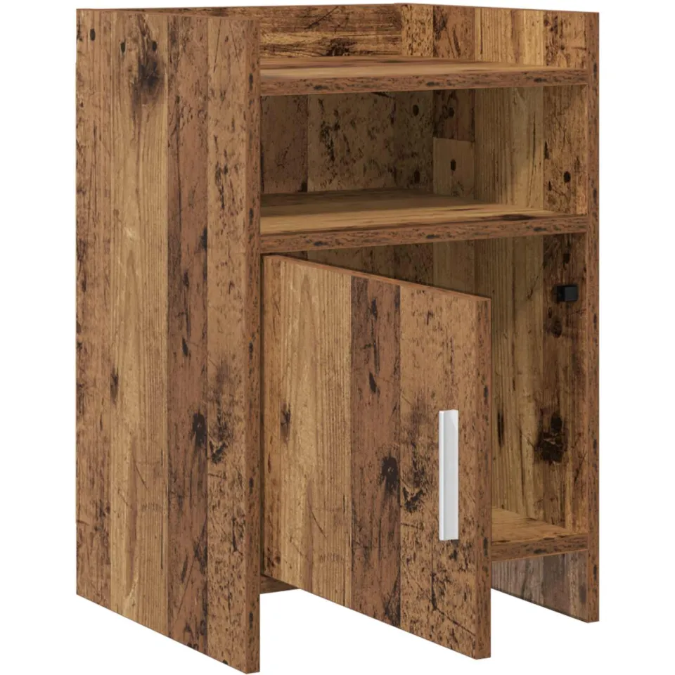 vidaXL Nachtkastjes Oud hout 40 x 36 x 60 cm Bewerkt hout bruin, foto 4