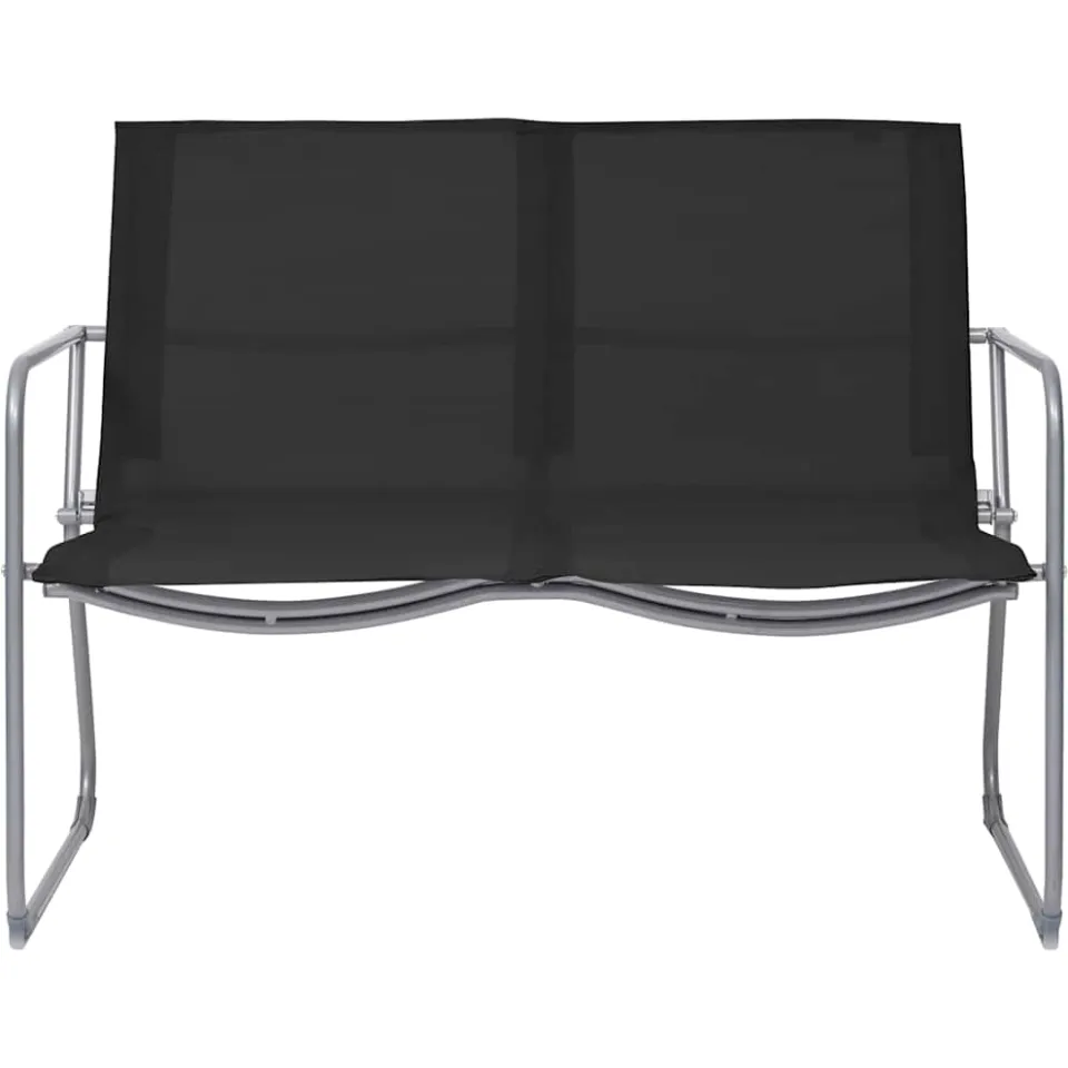 vidaXL 4-delige Loungeset stof en staal zwart, foto 2
