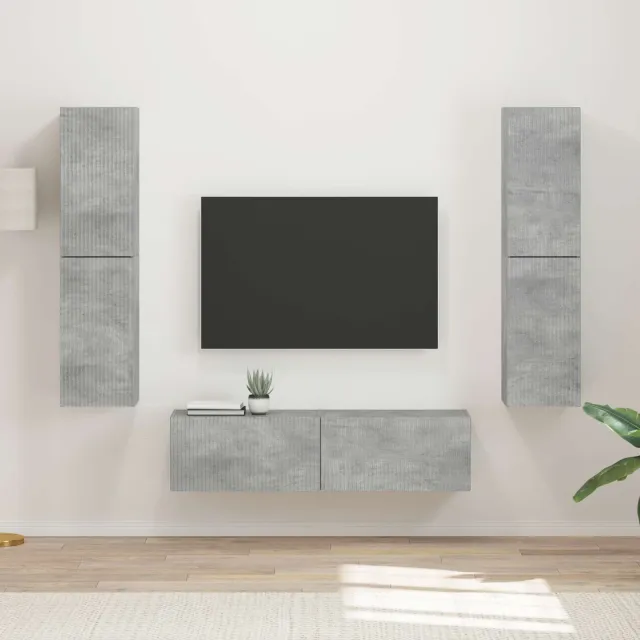 vidaXL Tv-meubelset 6 st 31 x 30 x 60 cm Beton Grijs