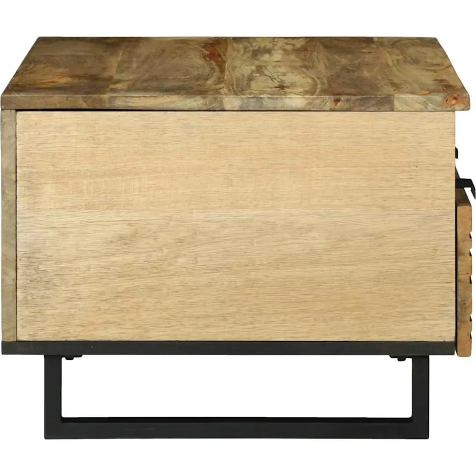 vidaXL Salontafel Naturel 80 x 54 x 40 cm Bewerkt hout, foto 4