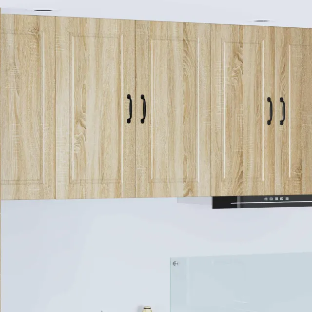 vidaXL Wandkast PORTO Sonoma Eiken 80 x 31 x 80 cm Bewerkt hout Bruin