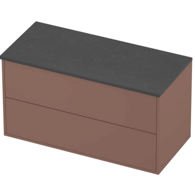 Proline Deck Badmeubelset Hardsteen Voor Grepen Symmetrisch 100x46x54 cm Blue Stone Beauty Blush Rosé Goud
