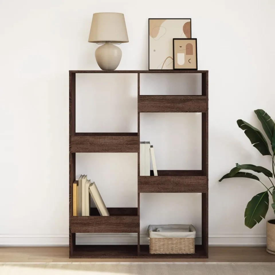 vidaXL Boekenkast 100x33x135 cm bewerkt hout bruin eikenkleurig, foto 3