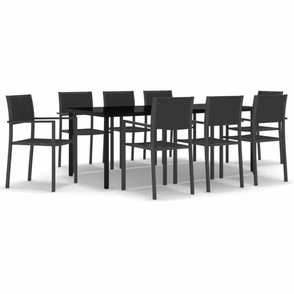 vidaXL 9-delige Tuinset zwart, foto 3