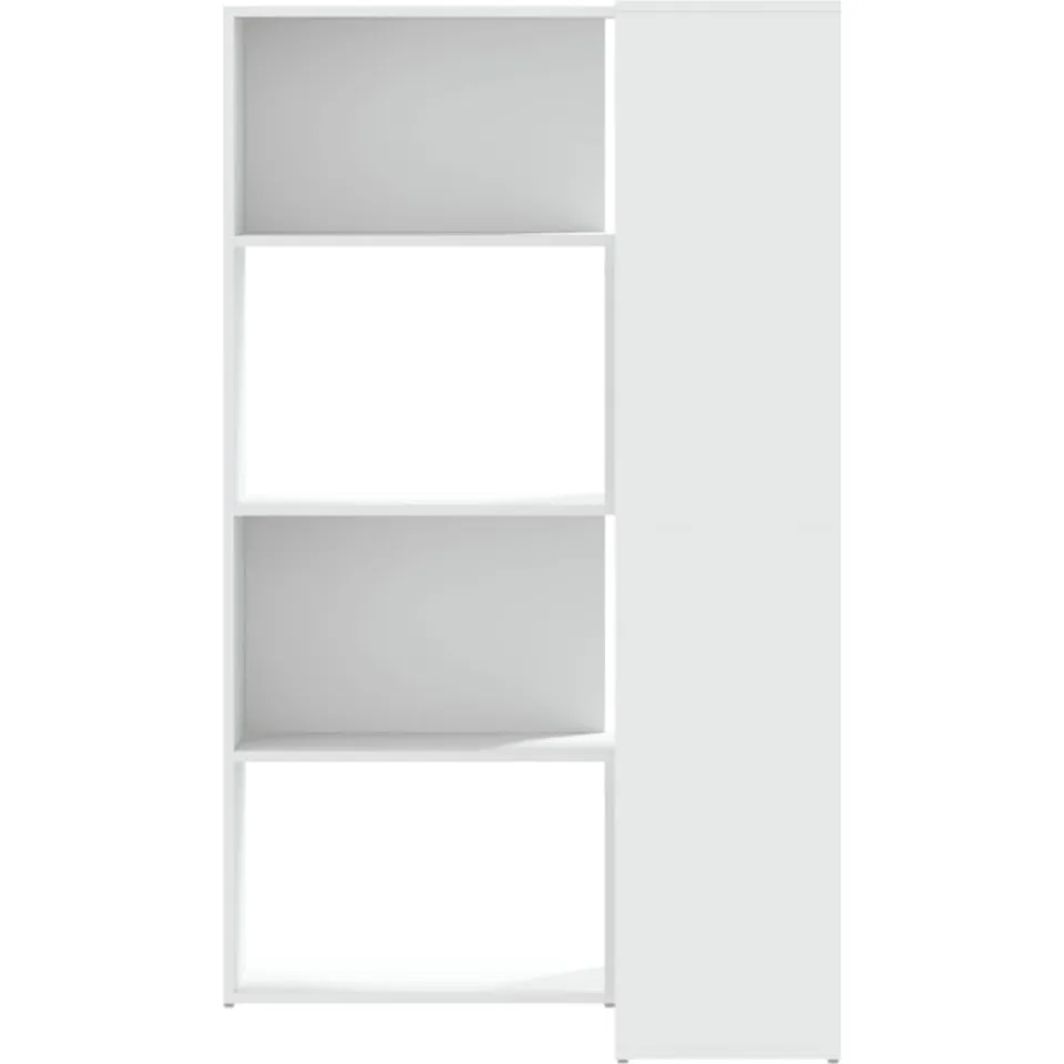vidaXL Boekenkast 4-laags hoek 85x85x140 cm bewerkt hout wit, foto 4