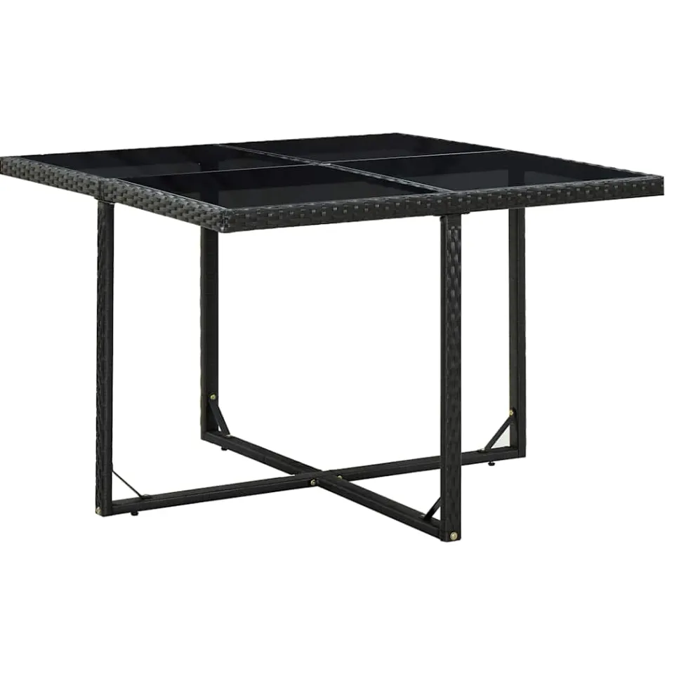 vidaXL 5-delige Tuinset met kussens poly rattan zwart, foto 4