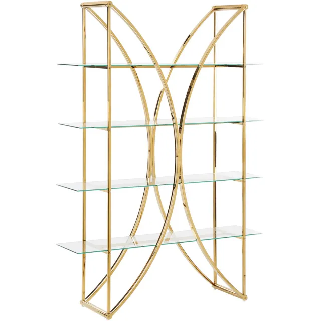 Beliani HOLLOW - Boekenkast - Goud/Transparant - Metaal