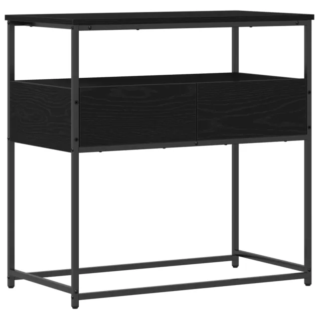 vidaXL Wandtafel Zwart Eiken 75 x 40 x 75 cm Bewerkt hout